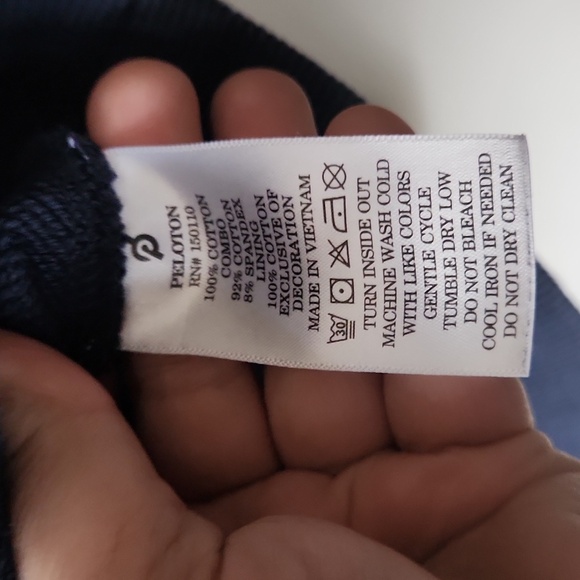 Peloton Dark Blue Rib Insert Pullover Hoodie, size M - Picture 10 of 12